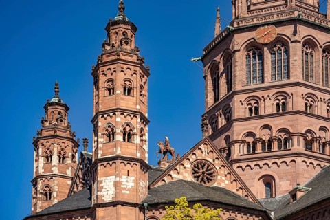 Figure of St. Martin and the Beggar above the West Choir of the High Cathedral of St. Martin or
