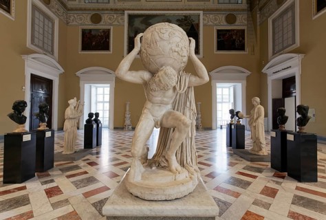 Atlas Farnese, Atlas Statue in the Sundial Room, Salone della Meridiana, Naples National