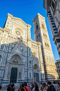 Church Santa Maria Novella in Florence at sunset, UNESCO World Heritage Site, Tuscany, Italy
