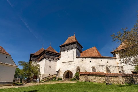 The Saxon fortified church in Viscri or Deutsch-Weisskirch, Transylvania, Romania