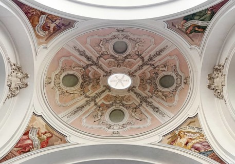 St. Salvator Cathedral in Fulda, officially High Cathedral in Fulda, interior view, view of the