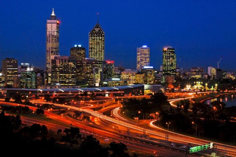 City, cities, travel, Perth at night, skyline, Perth, Australia