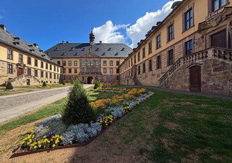 The Fluda City Palace, the former residence of the Fulda prince-bishops, Old Town, Baroque Quarter,