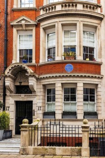 The Neo-Baroque townhouse at 17 Dunraven Street, Mayfair, where author P G Wodehouse lived from