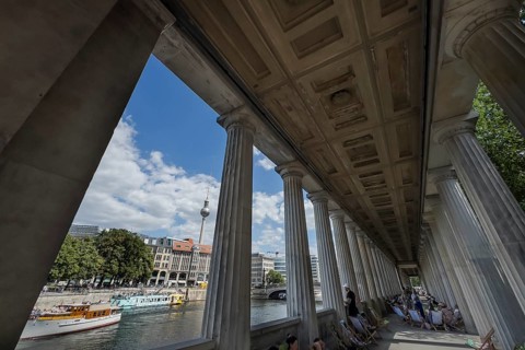 Colonnades on Museum Island in Berlin