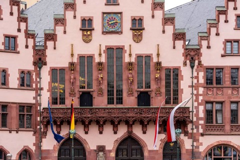 The Old Town Hall on Frankfurt's Römerberg, Hesse, Germany