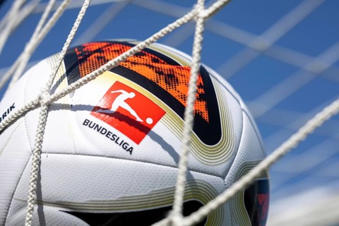 Close-up of the match ball (adidas Bundesliga 26/27 Torfabrik) for the 2026/27 Bundesliga season