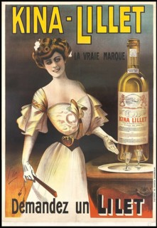 Advertising poster, beverage advertisement, advertisement for Kina Lillet, a French aperitif wine,