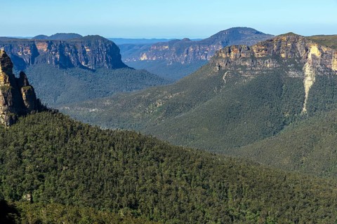 Grose Valley and Blue Gum Forest from Govett's Leap Lookout, Blue Mountains National Park, New