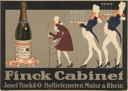Advertising poster, beverage advertisement, advertising poster from 1910 promotes the Finck Cabinet