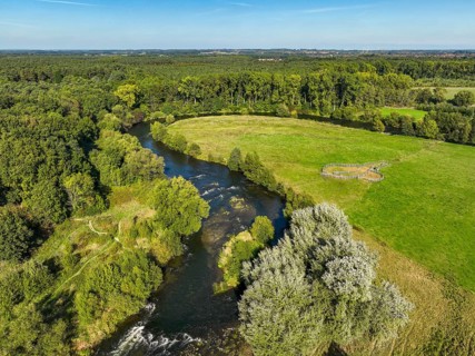 Datteln, North Rhine-Westphalia, Germany - Lippe, river and floodplain development of the Lippe
