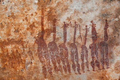 Prehistoric People, Ancient Rock Carving of the San, Indigenous People of South Africa, Sevilla