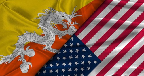 Bilateral relations between Bhutan and United States. Flag of Bhutan and United States