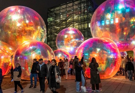 The 10th Essen Light Festival, in the city centre, second largest light art festival in Germany,