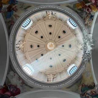 St. Salvator Cathedral in Fulda, officially High Cathedral in Fulda, view of the cathedral dome