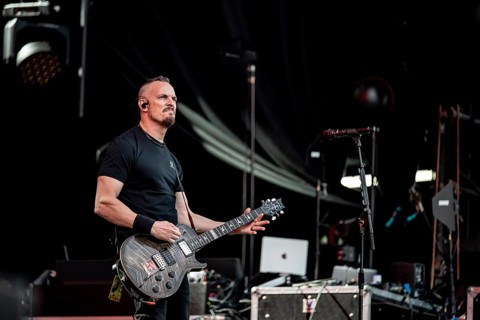 Guitarist Mark Tremonti from the American rock band Alter Bridge live on the Mandora Stage during