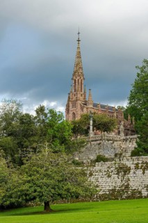 Neo-Gothic Pantheon chapel in Comillas, Cantabria, Spain