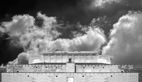 National Socialist Zeppelin main stand on the former Reichsparteitag grounds, 1933—1945, cloudy