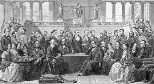 Authors of the United States painting by Thomas Hicks from 1866. Famous 19th-century American