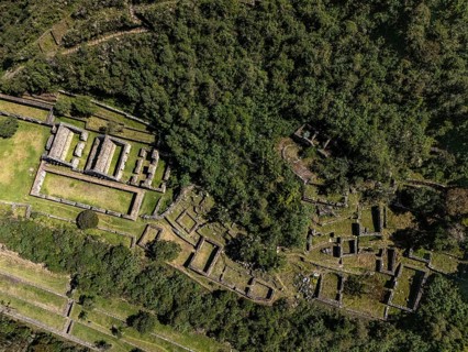Historic Inca city, fortress, Choquequirao, also Choquequirau, in the mountain jungle, cultural,