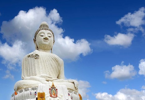 The white Buddha of Phuket, Buddhism, religion, Phuket island, Thailand, Asia