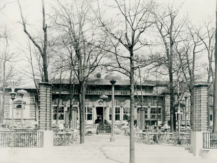 Berlin, zoological garden, garden restaurant, modern lighting, destroyed during war, outdoor area