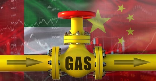 Emirati gas export pipeline to China. Gas exports from the United Arab Emirates to China on