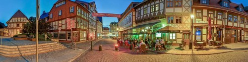 Panorama illuminates Wernigerode Harz Germany