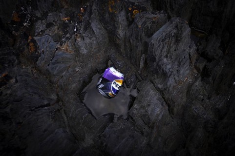 Environmental pollution, trash, empty tin can PEPSI, beverage can, dented, carelessly lying between