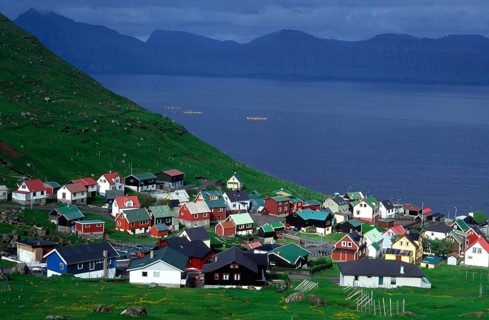 Geography, travel, Faroe Islands, Denmark, Streymoy island, Funningur city. Denmark, Faroe Islands,