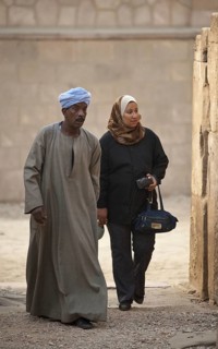 Egypt, Arab couple, Luxor, Luxor Temple