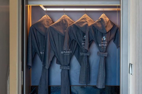 Hotel room bathrobes adults and children, Pattaya, Thailand