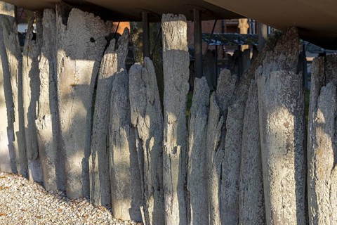 Whale bone fence, Borzburg, East Frisia, Lower Saxony, Germany