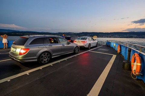 Lake Zurich car ferry, Meilen, Switzerland