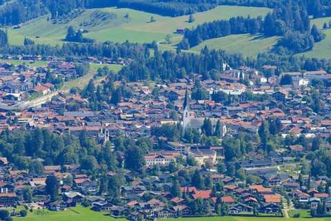 View from the south of Oberstdorf, Oberallgäu, Allgäu, Bavaria, Germany