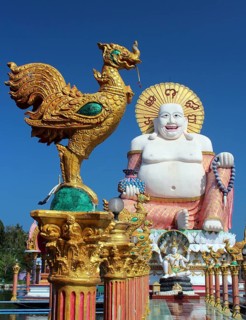 Laughing Buddha at Wat Plai Leam on Koh Samui, Thailand