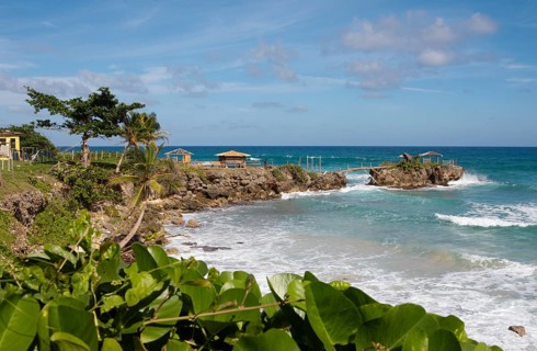 Caribbean coast in Portland Parish, Jamaica, West Indies, Caribbean, Central America