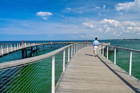 Maritim pier in Timmendorfer Strand, Schleswig-Holstein, Germany +++ editorial use only