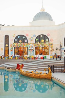 Turkiye, Antalya - 12.03.2025:The Land of Legends shopping street, aquapark and theme park is a