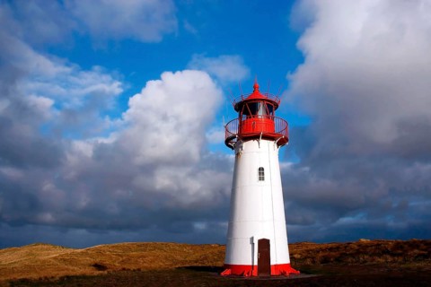 List-West, Westellenbogen, Lister lighthouse, evening atmosphere on the beach, Sylt island, North