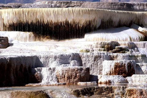 Mammoth Hot Springs, Sinterterassen, Wyoming, Yellowstone National Park, USA, Yellowstone NP,