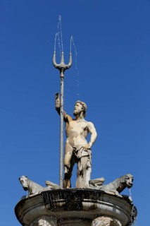 Fountain of Neptune, Fontana del Nettuno, Piazza Municipio, Historic Centre, Naples, Campania