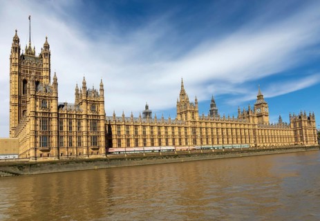 Palace of Westminster, Houses of Parliament, from River Thames, Westminster, London, England, UK