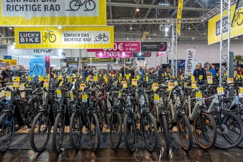 Fahrrad Essen, public fair in the halls of Messe Essen, retailers and manufacturers show everything