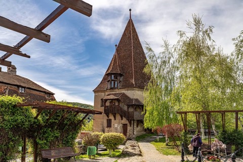 The shoemaker's tower in Sighisoara or Sighi?oara, Transylvania, Romania