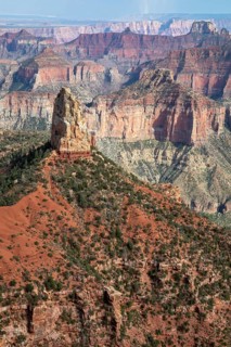 Grand Canyon National Park, Arizona - The rock pinnacle Mount Hayden rises about 5, 000 feet from