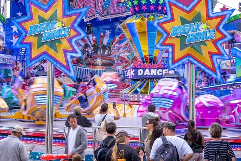 Breakdance No.1, Rheinkirmes in den Rheinwiesen in Düsseldorf-Oberkassel, North Rhine-Westphalia,