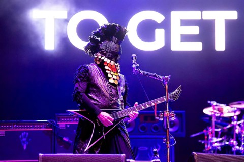 Nürburg, 06.06.26 - Wes Borland, guitarist of the US rock band Limp Bizkit during their performance