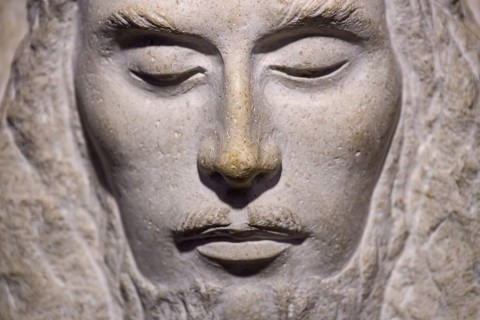 Sculpture of Jesus Christ by Alessandro Di Ceglie, an Italian sculptor, in Our Lady of the Rocks