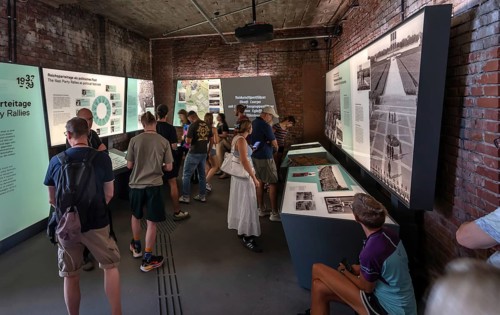 Visitors in the exhibition room of the Museum Documentation Center, Documentation Center